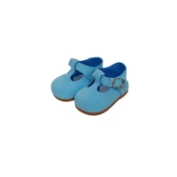 Suede shoes pastel blue