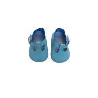 Suede shoes pastel blue