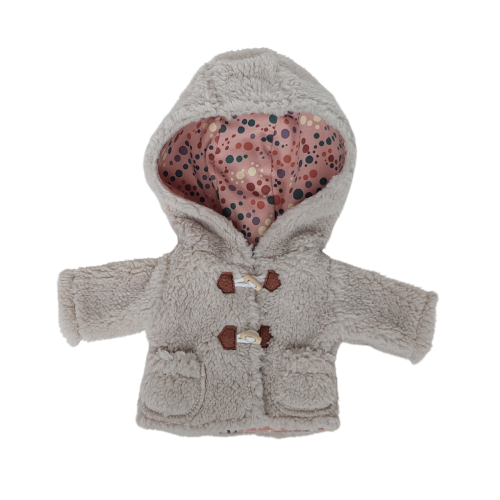 Coat of beige and pink