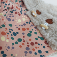 Coat of beige and pink