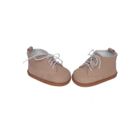 Powder pink suede boots