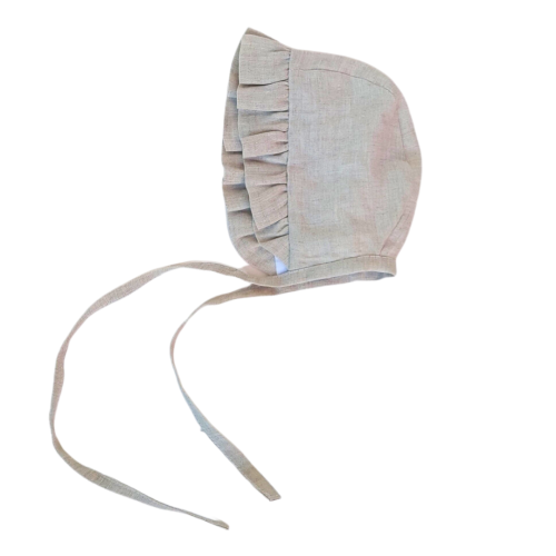 Linen bonnet beige