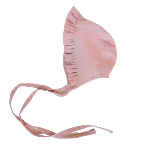 Linen bonnet pink