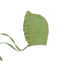 Linen bonnet lime