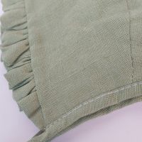 Linen bonnet lime