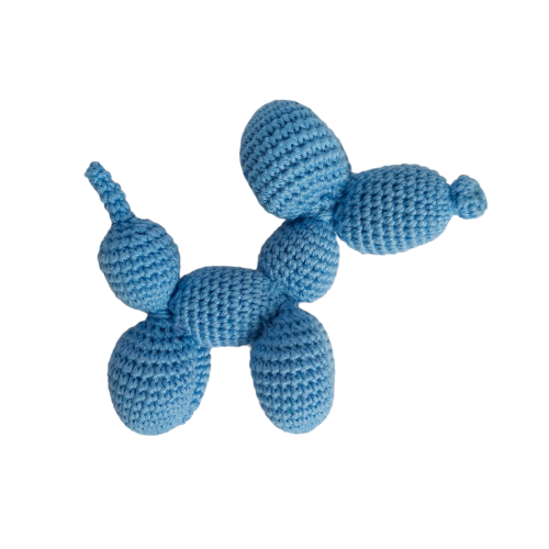 Crochet blue dog