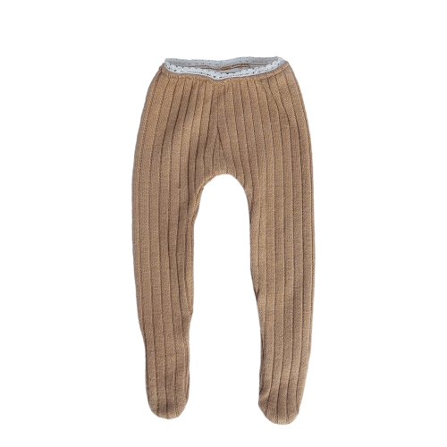 Beige striped tights