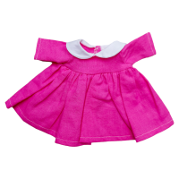 Linen dress, neon pink