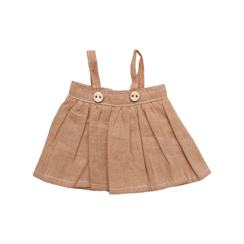Caramel linen skirt