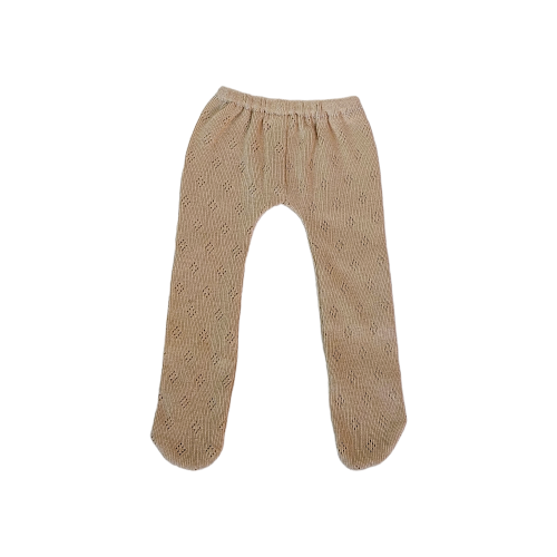 Beige openwork tights