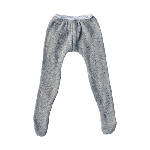 Gray openwork tights