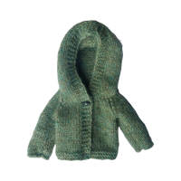 Moss sweater with a hood