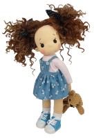 A corduroy skirt with suspenders