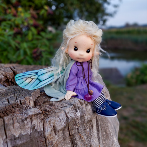 Amethyst Fairy - talisman doll