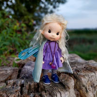 Amethyst Fairy - talisman doll
