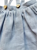 A linen skirt with suspenders