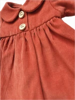 A corduroy collared dress