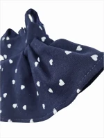 A navy blue heart pattern dress