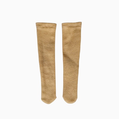 Green socks with dots