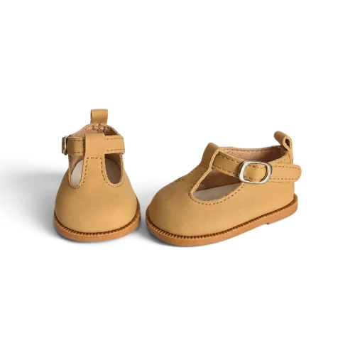 Beige T-Bar Shoes for 16″ Doll