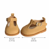 Beige T-Bar Shoes for 16″ Doll