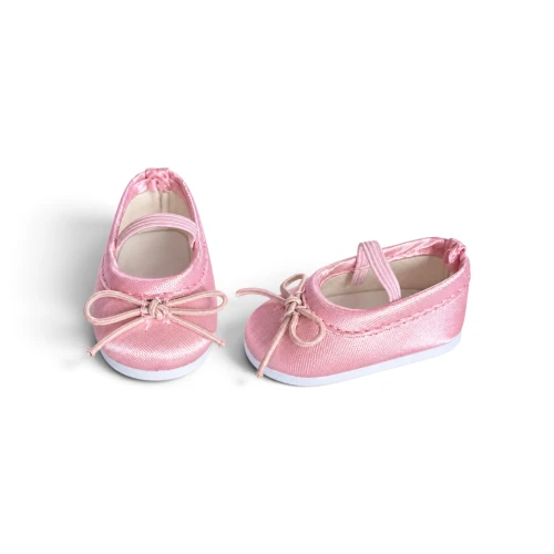 Pink Ballet Flats for 8–10″ Dolls