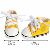 Yellow High-Top Sneakers for 8–10″ Dolls