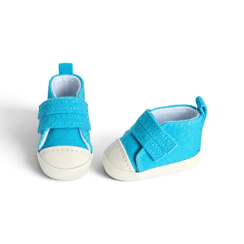 Blue Velcro Sneakers for 8–10″ Dolls