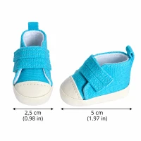 Blue Velcro Sneakers for 8–10″ Dolls