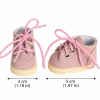 Pink Lace-Up Shoes for 8–10″ Dolls