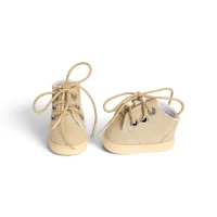 Beige Lace-Up Shoes for 8–10″ Dolls