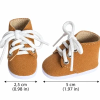 Camel Lace-Up Boots for 8–10″ Dolls