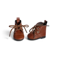 Brown Lace-Up Boots for 8–10″ Dolls