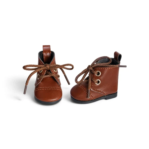 Brown Lace-Up Boots for 8–10″ Dolls