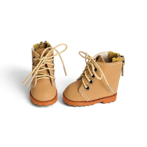 Beige Hiking Boots for 8–10″ Dolls