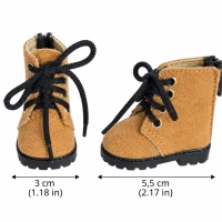 Camel Hiking Boots for 8–10″ Dolls
