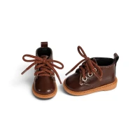 Brown Lace-Up Shoes for 14″ Doll