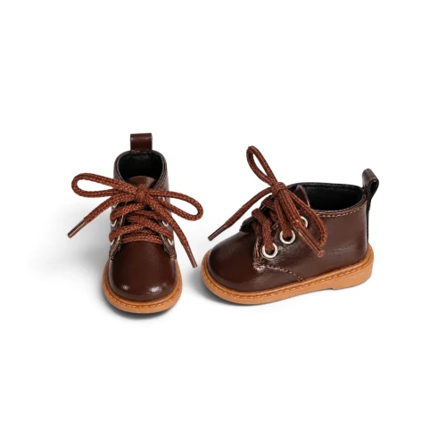 Brown Lace-Up Shoes for 14″ Doll