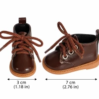 Brown Lace-Up Shoes for 14″ Doll