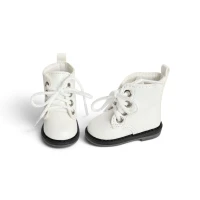 White Lace-Up Shoes for 14″ Doll