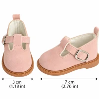 Pink T-Bar Shoes for 14″ Doll