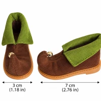 Brown Elf Shoes for a 36 cm Doll