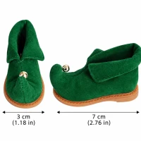Green Elf Shoes for a 36 cm Doll 
