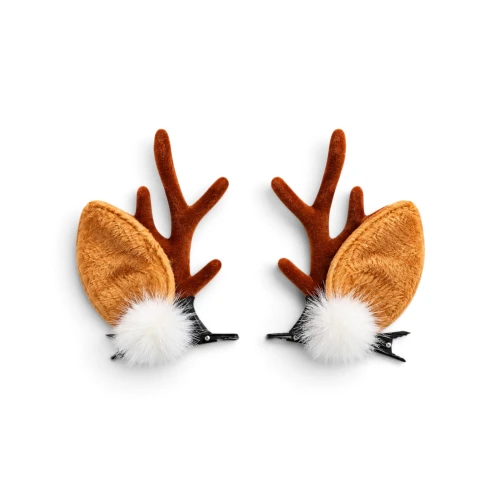 Reindeer Hair Clips for Dolls