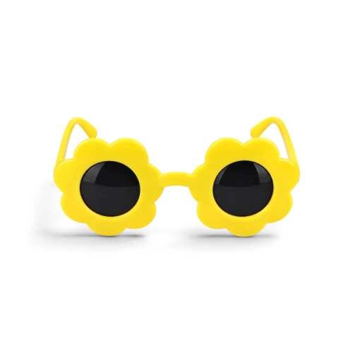 Flower-Shaped Sunglasses for Dolls yellow