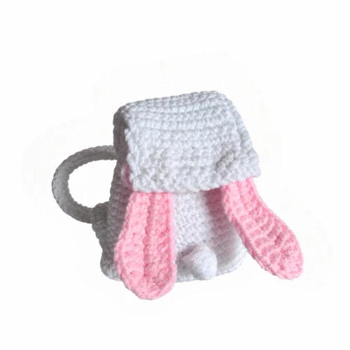 Crochet Bunny Backpack for Dolls