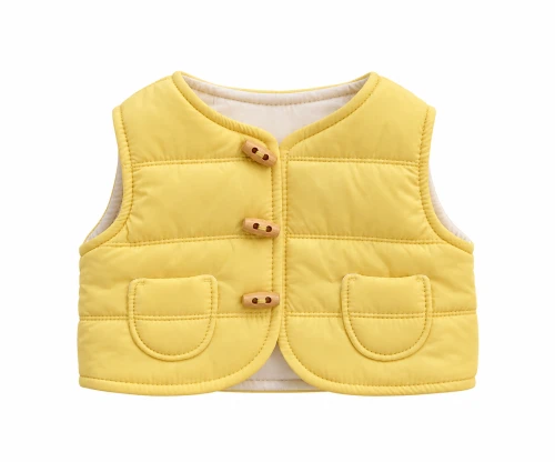 Quilted Vest – Butter Yellow
