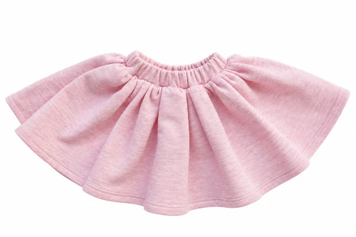 Pink Melange Cotton Knit Skirt