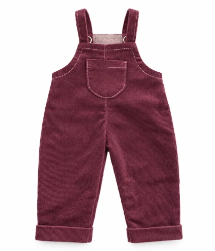 Corduroy Overalls – Aubergine