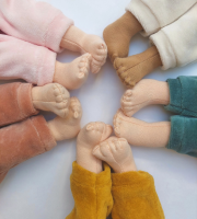 Organic small cuddle toy – pastel pink